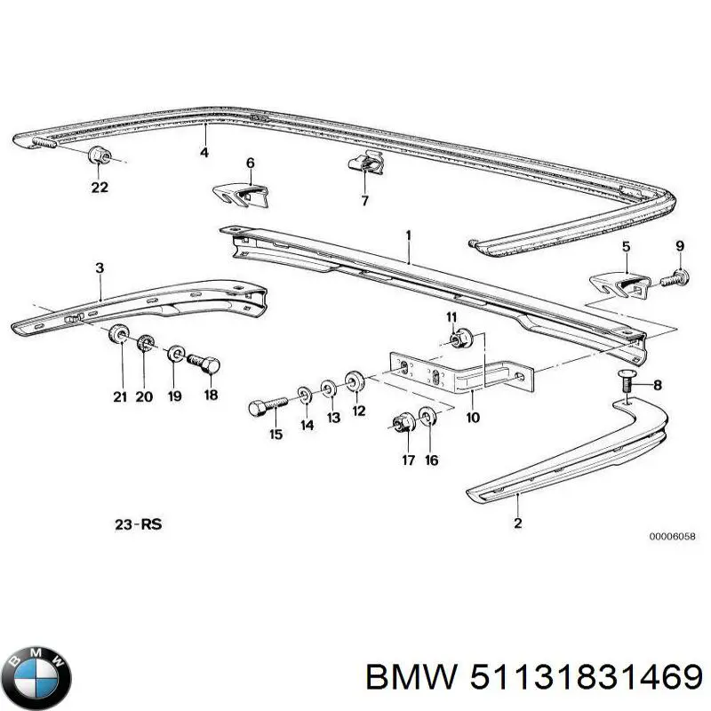 Молдинг переднього лівого крила на BMW 3 (E21)