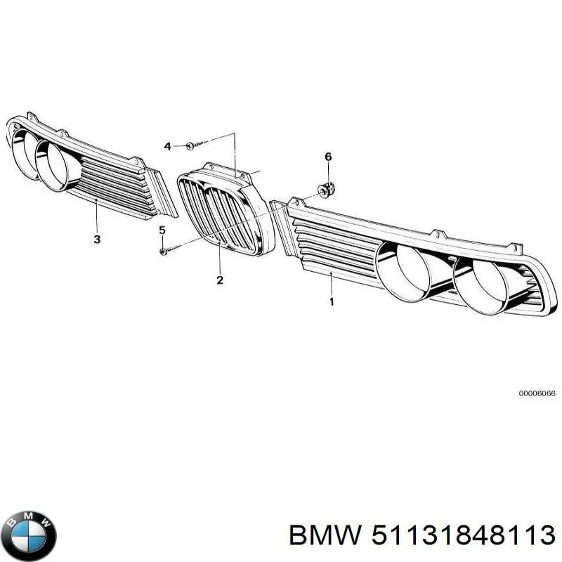 51131848113 BMW Решітка радіатора ліва