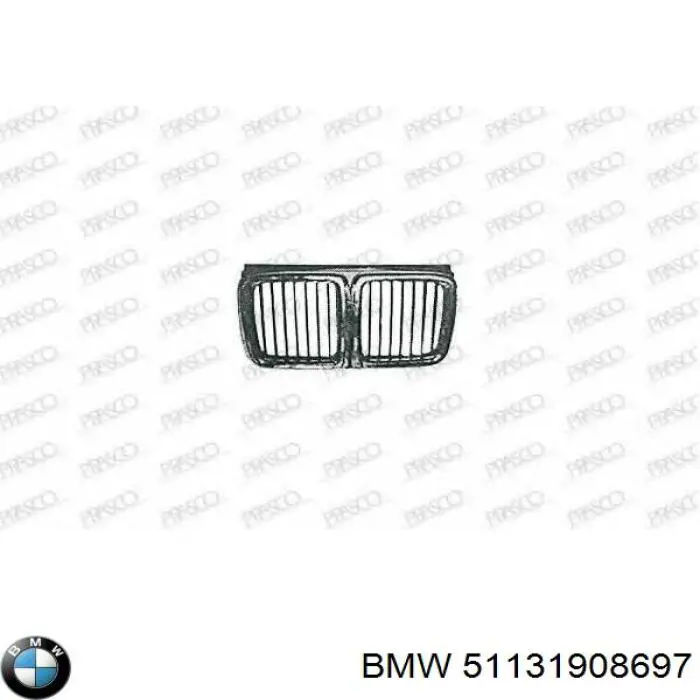 Декоративная решетка ср на BMW 7 E32