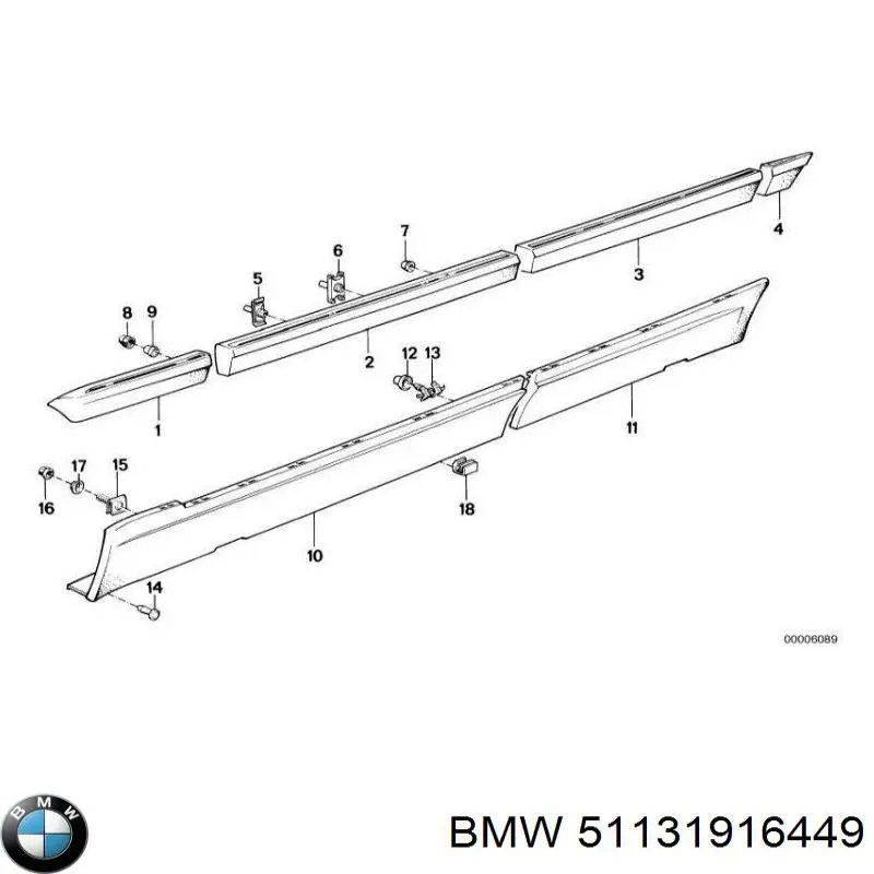  BMW 51131916449 ціна, від 1.17 USD