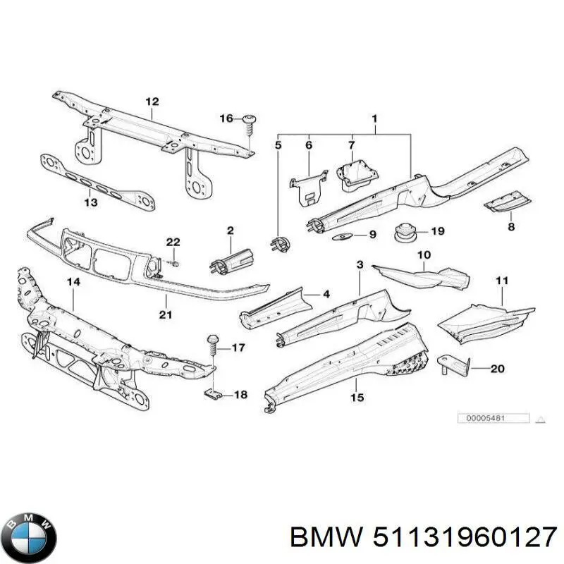 Кліпса (пістон) кріплення молдинга двері BMW 51131960127 ціна, від 1.30 USD