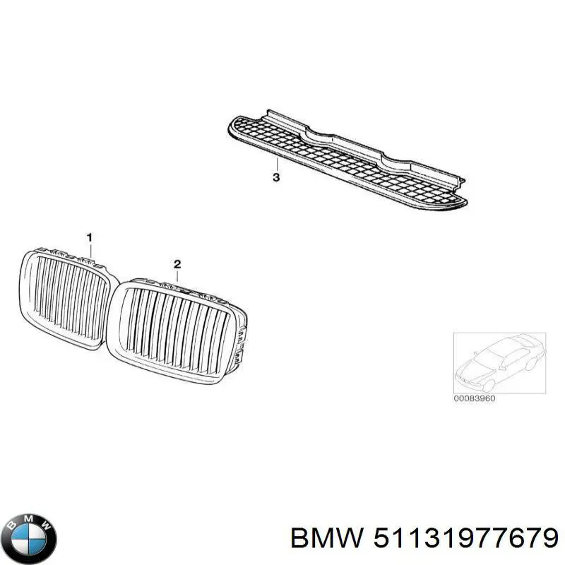 51131977679 BMW Решітка радіатора