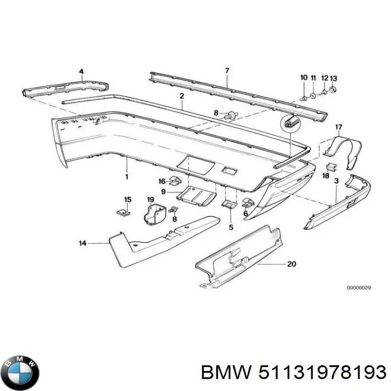 Накладка переднього лівого крила на BMW 5 (E34)