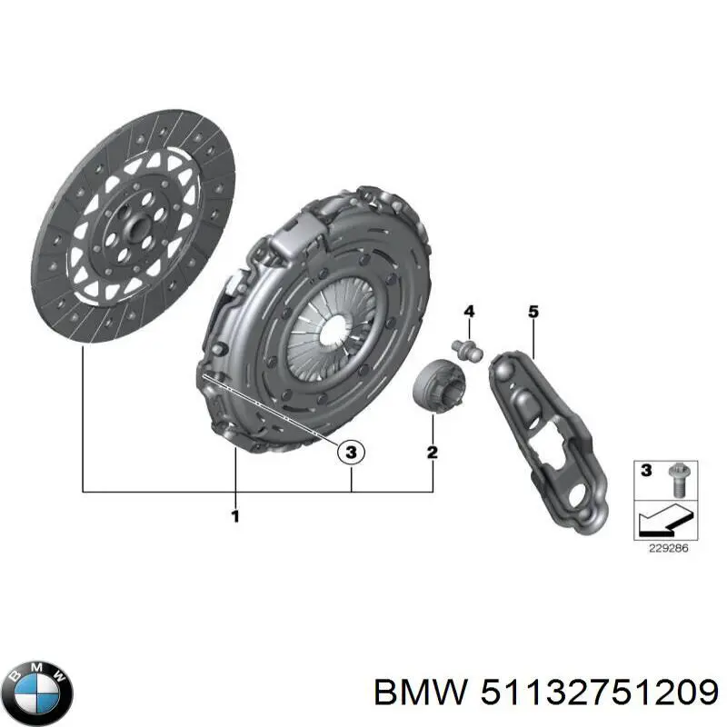Жабо, ліве BMW 51132751209