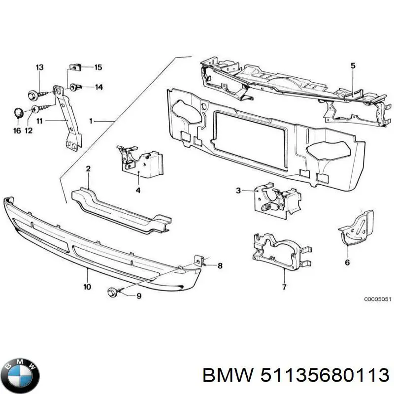  BMW 51135680113 ціна, від 0.44 USD