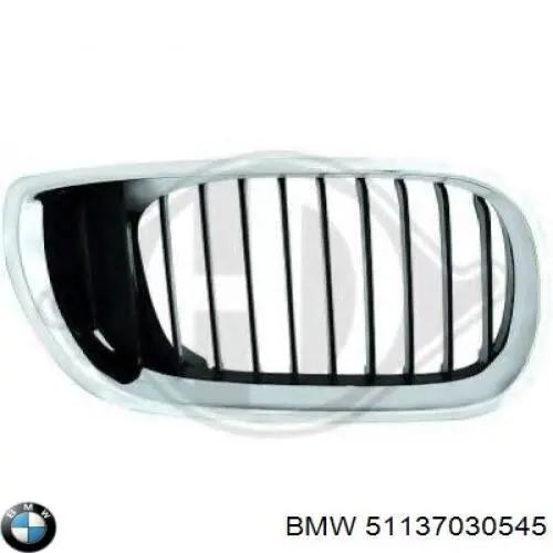 Решітка радіатора ліва BMW 51137030545
