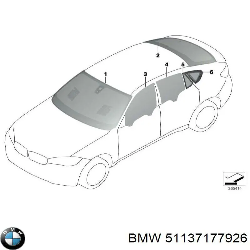 51137177926 BMW Автомобільне скло