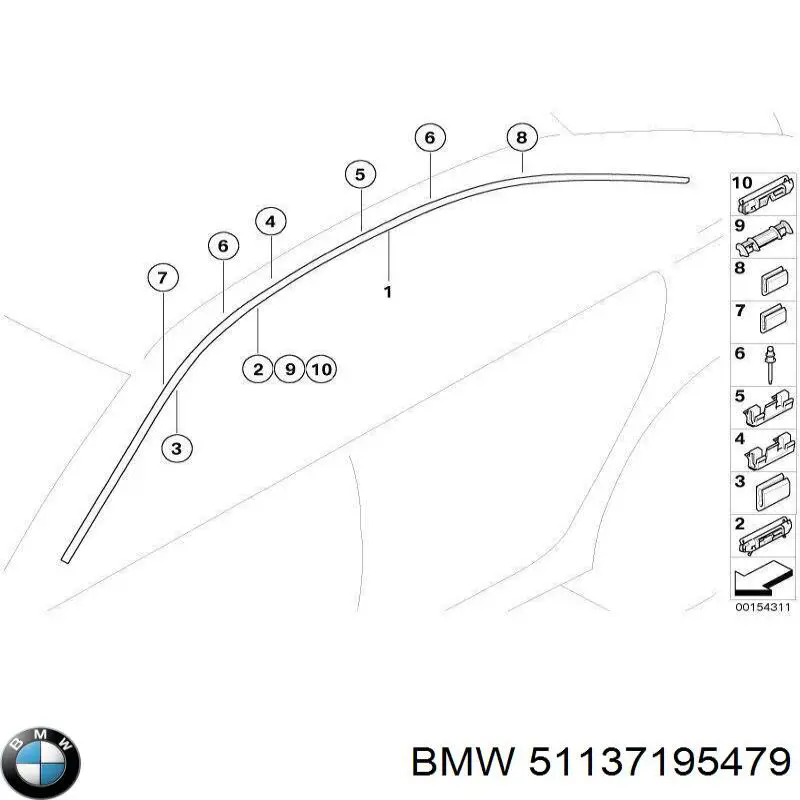 Автоскло BMW 51137195479 ціна, від 3.06 USD
