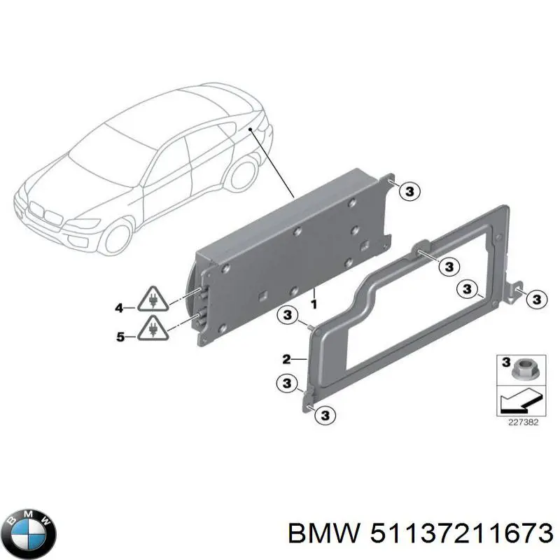 Кріплення переднього номера автомобіля BMW 51137211673 ціна, від 57.01 USD