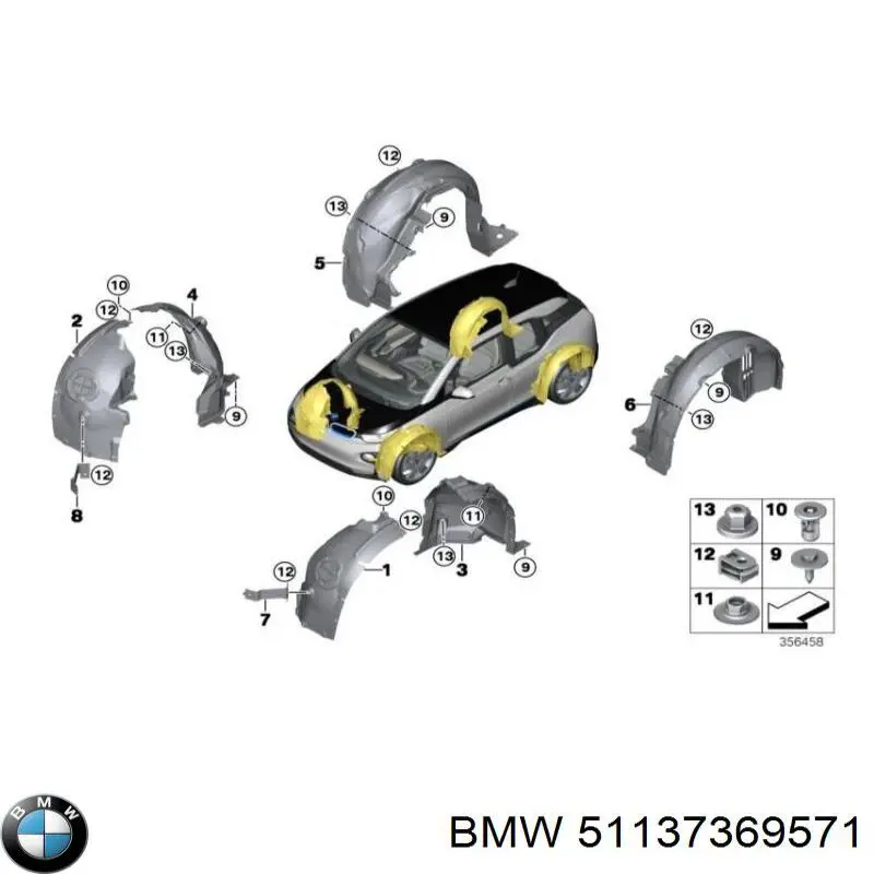 51137369571 BMW Крило заднє ліве