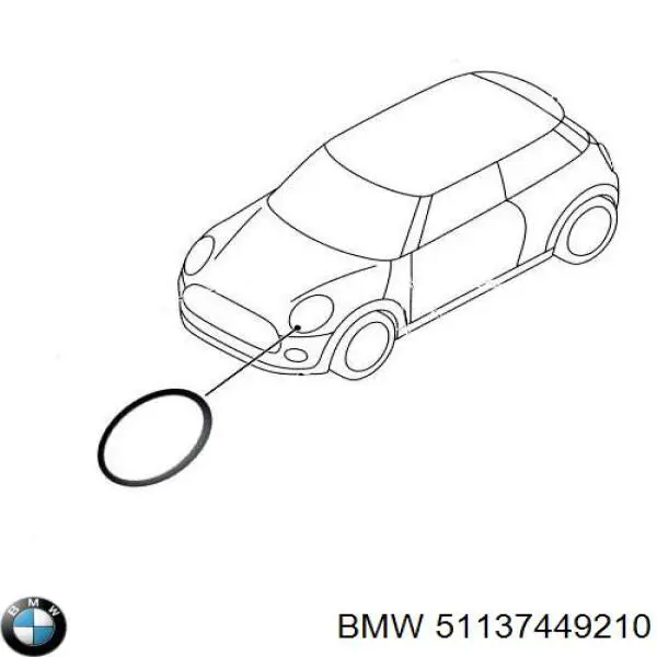 Купити 51137449210 BMW Рамка/облицювання фари правої