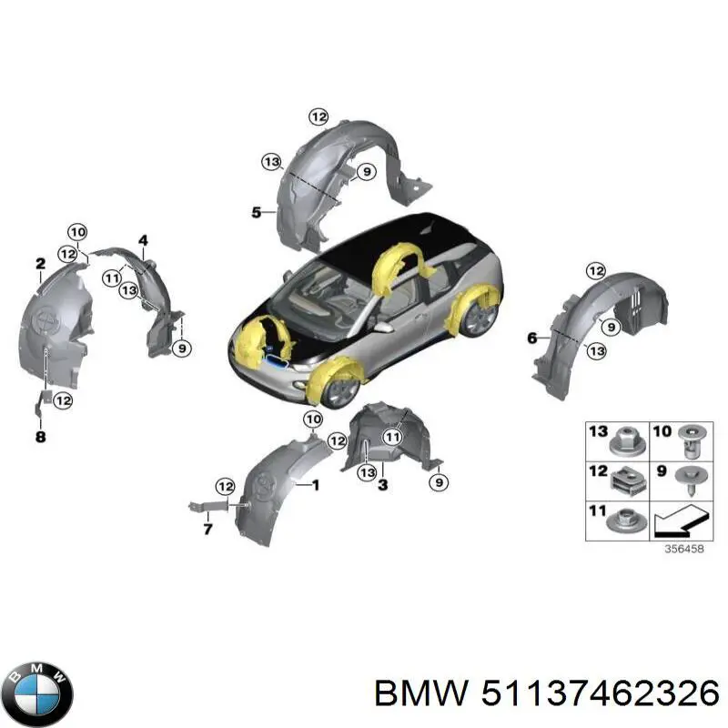 51137462326 BMW Крило заднє праве