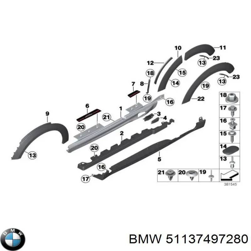 51137497280 BMW Решітка радіатора