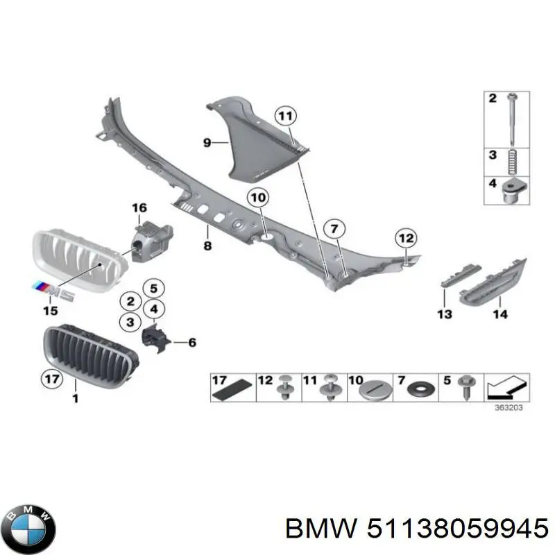 51138059945 BMW Емблема капота