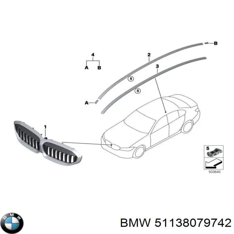 51138079742 BMW Решітка радіатора