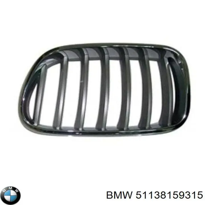 Решітка радіатора ліва 51138159315 BMW