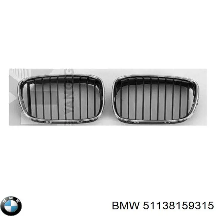 Купити 51138159315 BMW Решітка радіатора ліва
