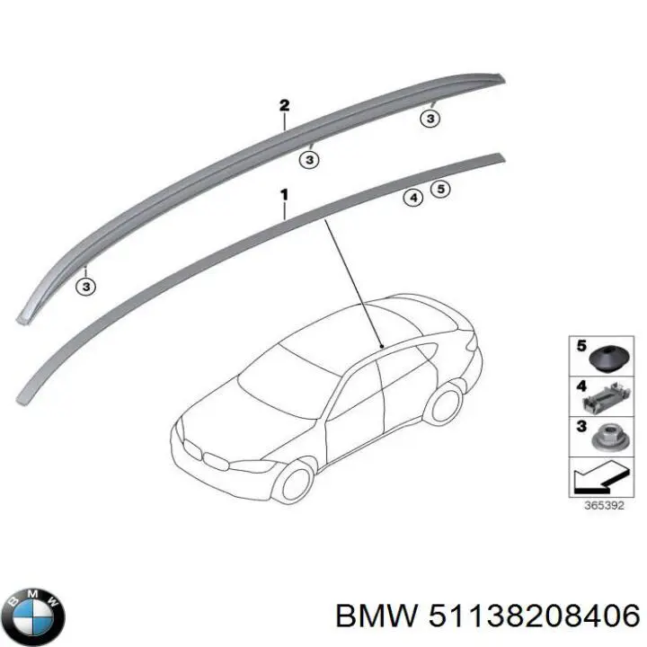 Накладка бампера переднього, ліва 51138208406 BMW