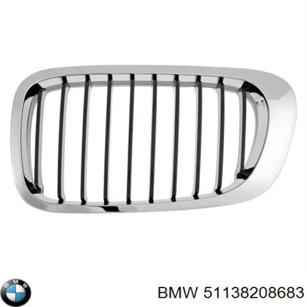 Решітка радіатора ліва на BMW 3 (E46)