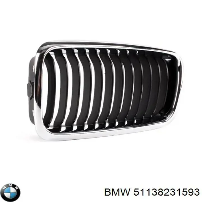Решітка радіатора ліва 51138231593 BMW