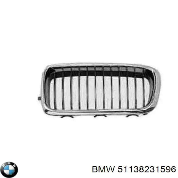 Решітка радіатора права 51138231596 BMW