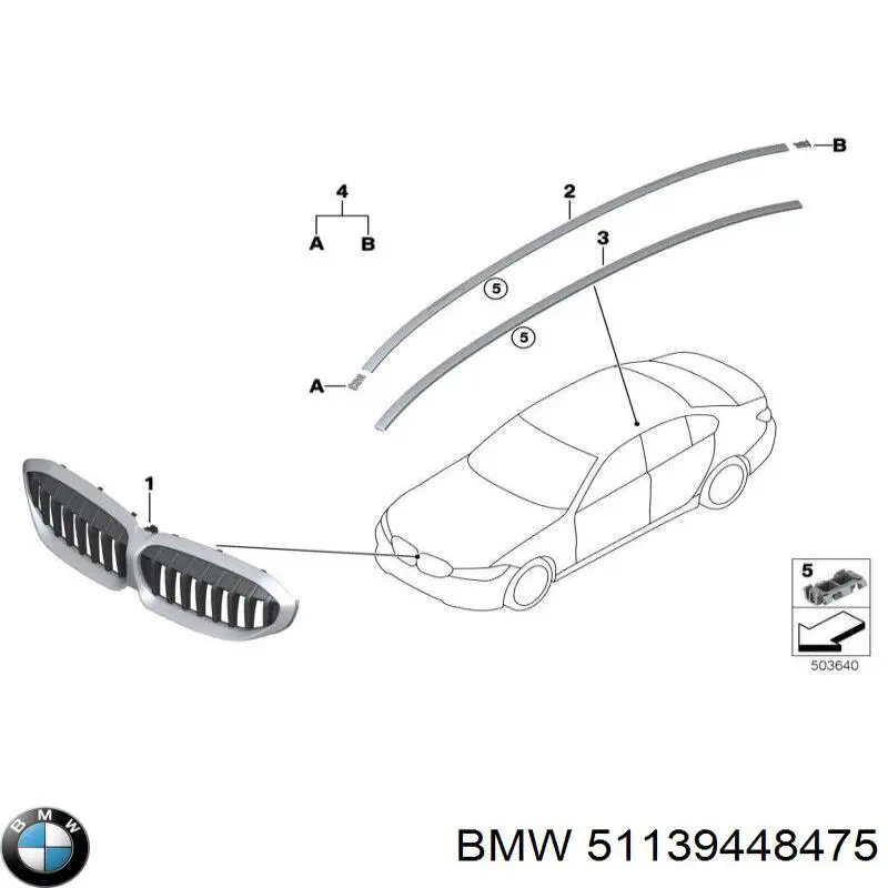 51139448475 BMW Решітка радіатора