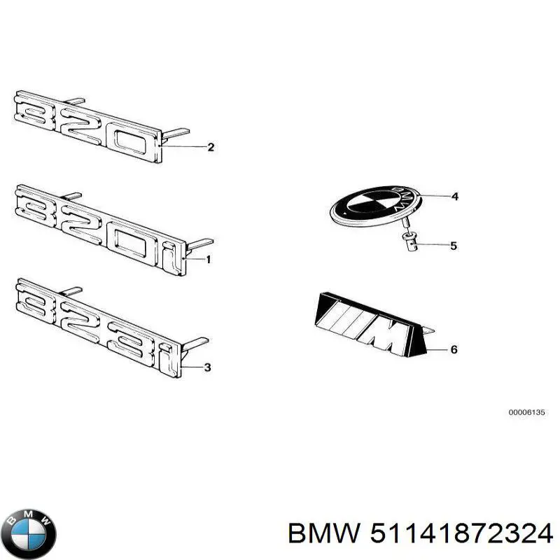 Фірмовий значок капота BMW 51141872324 ціна, від 12.67 USD