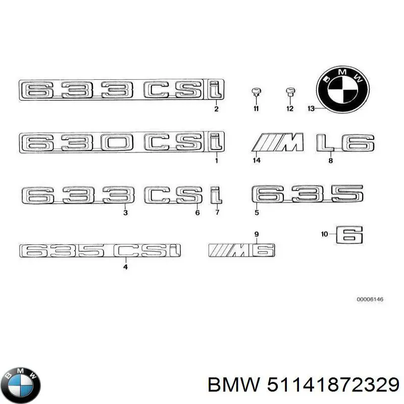 Емблема на кришку багажника, фірм.значок BMW 51141872329 ціна, від 234.77 USD