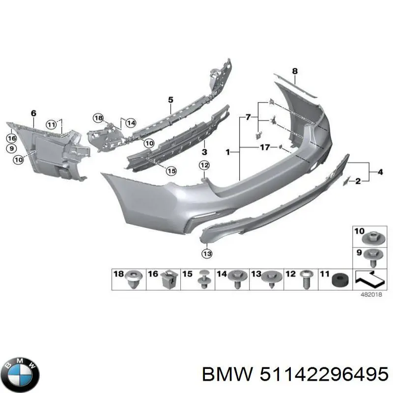Фірмовий значок капота BMW 51142296495 ціна, від 105.91 USD