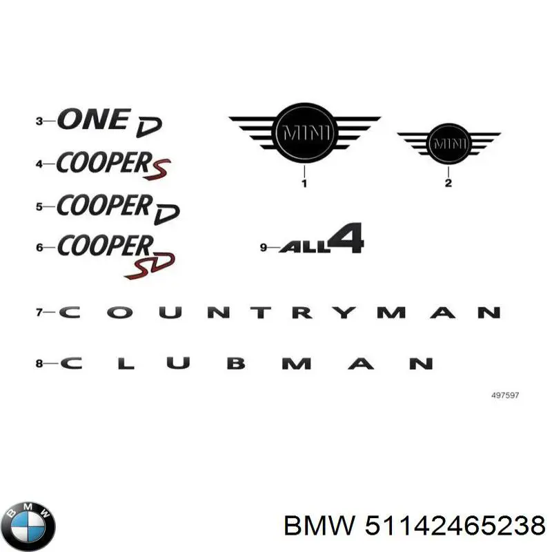  BMW 51142465238 ціна, від 47.41 USD