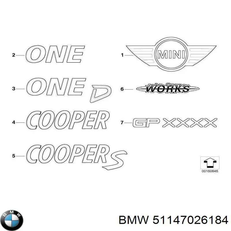 51147026184 BMW Емблема капота