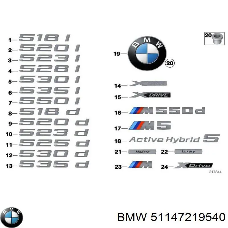 51147219540 BMW 