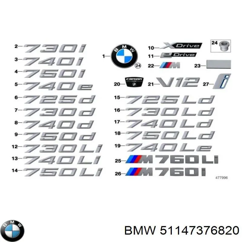 51147376820 BMW 
