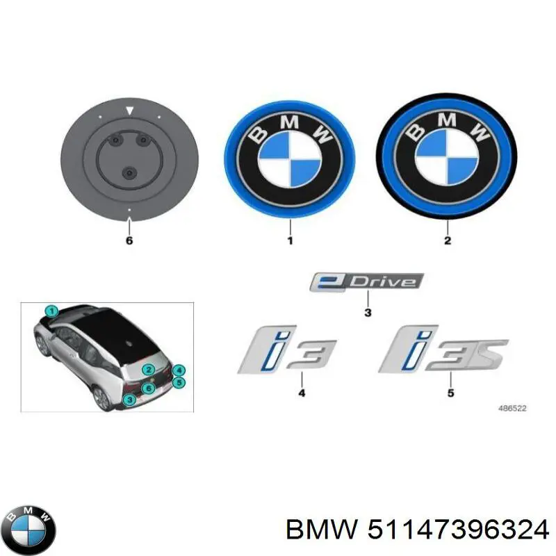  BMW 51147396324 ціна, від 16.96 USD