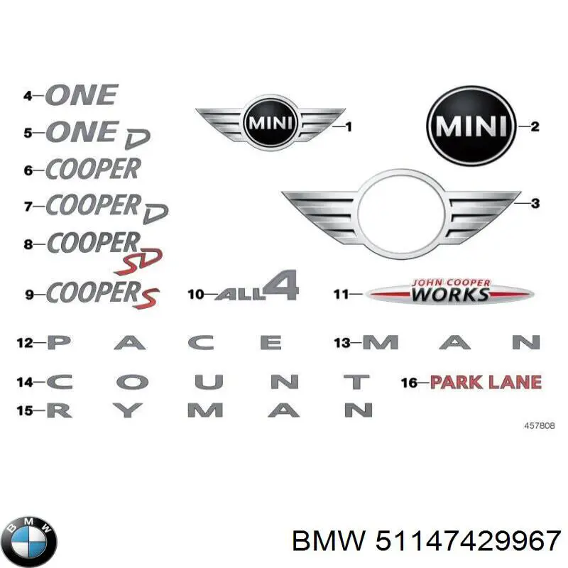  BMW 51147429967 ціна, від 70.79 USD