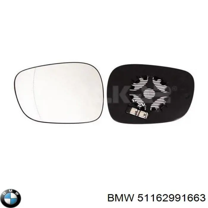 51162991663 BMW дзеркальний елемент дзеркала заднього виду, лівого