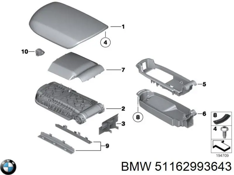  BMW 51162993643 ціна, від 125.43 USD