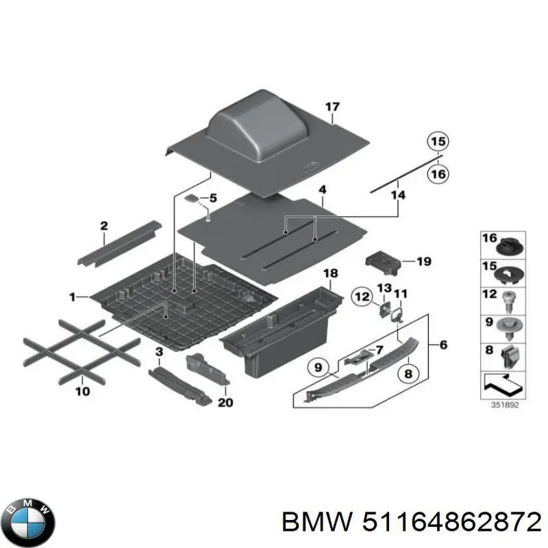  BMW 51164862872 ціна, від 226.76 USD