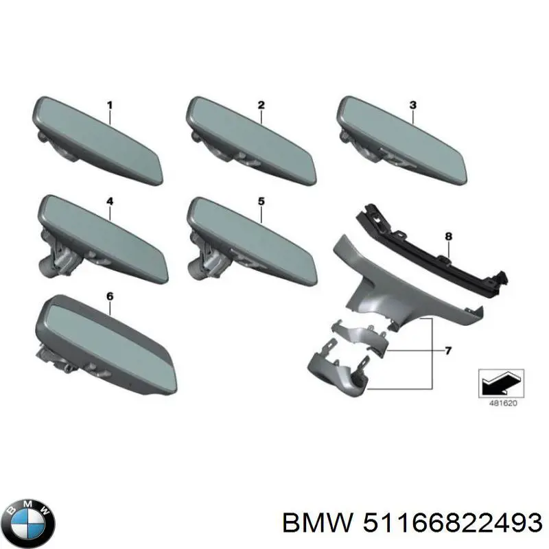 51169459440 BMW Салоне дзеркало заднього виду