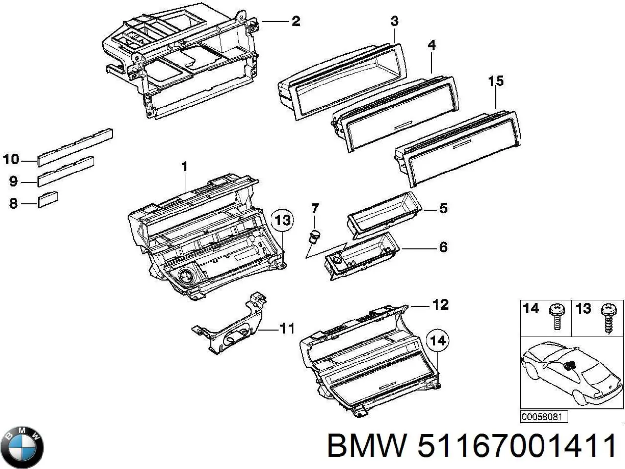  BMW 51167001411 ціна, від 285.35 USD