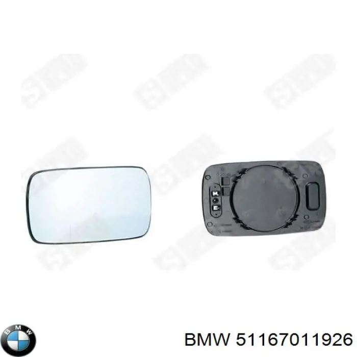 51167011926 BMW дзеркальний елемент дзеркала заднього виду, лівого
