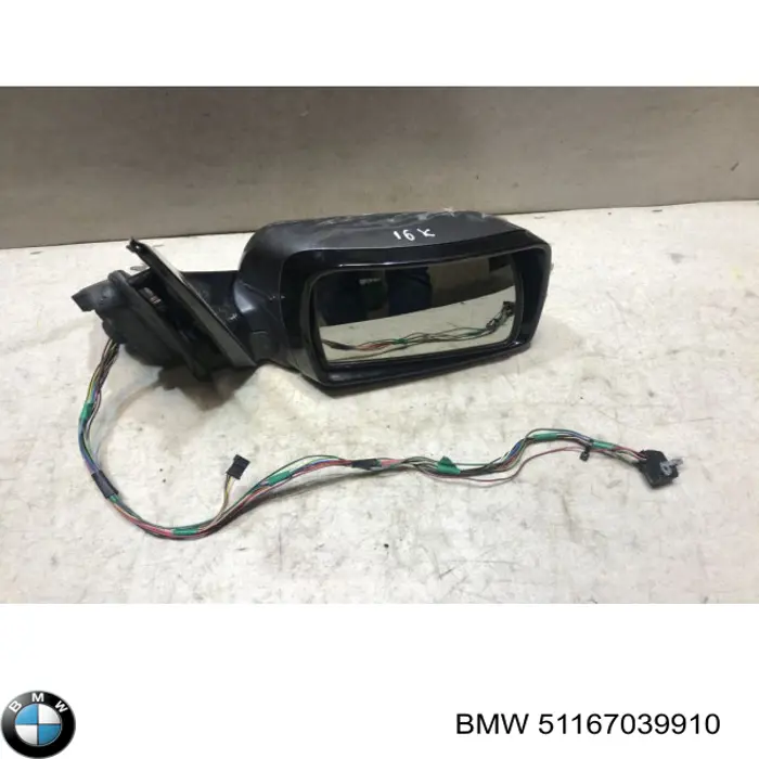 Корпус лівого дзеркала заднього виду BMW 51167039910