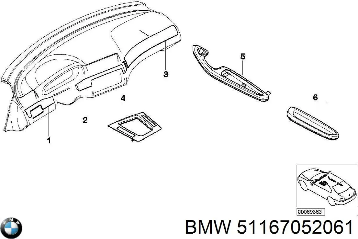  BMW 51167052061 ціна, від 206.23 USD