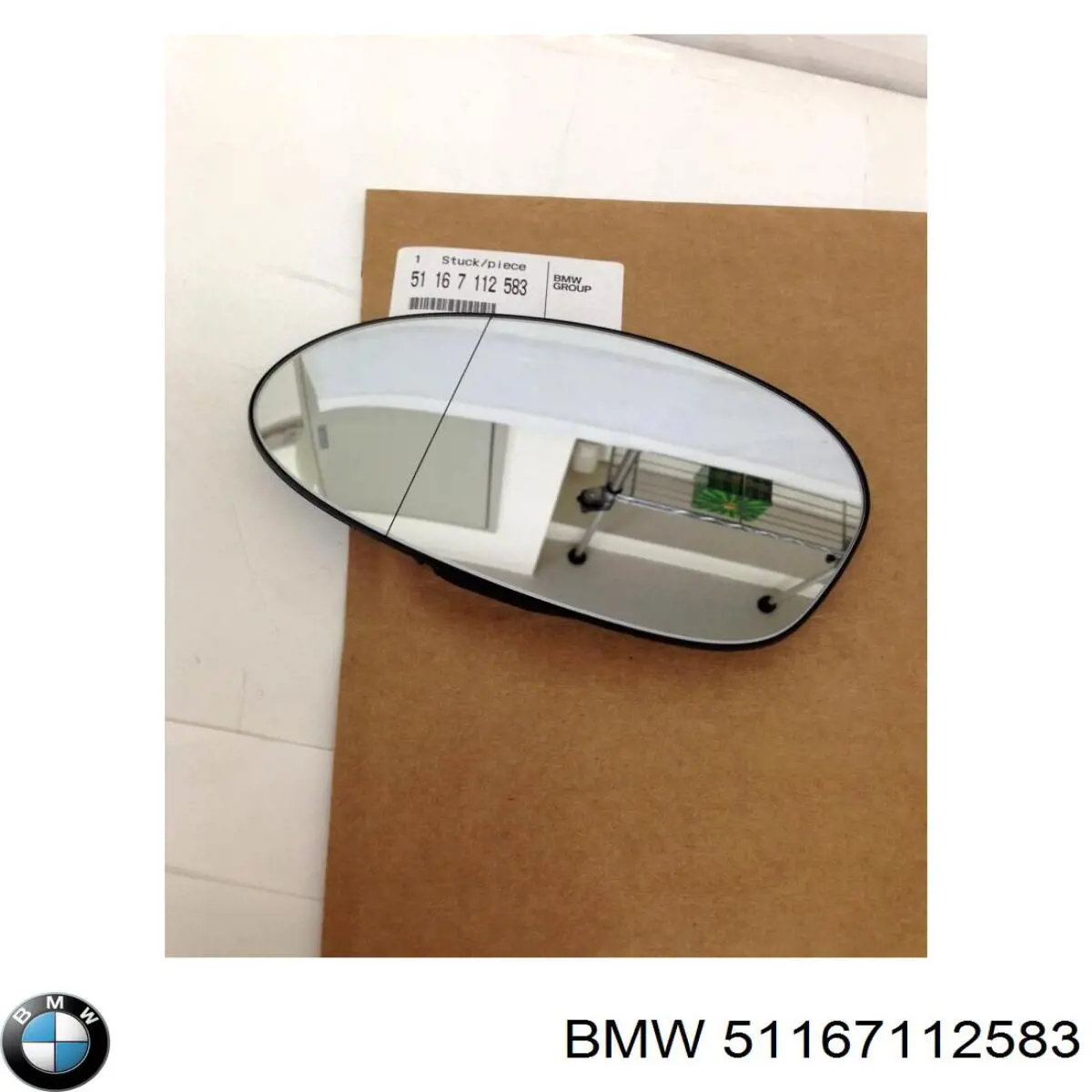 51167112583 BMW Дзеркальний елемент лівий