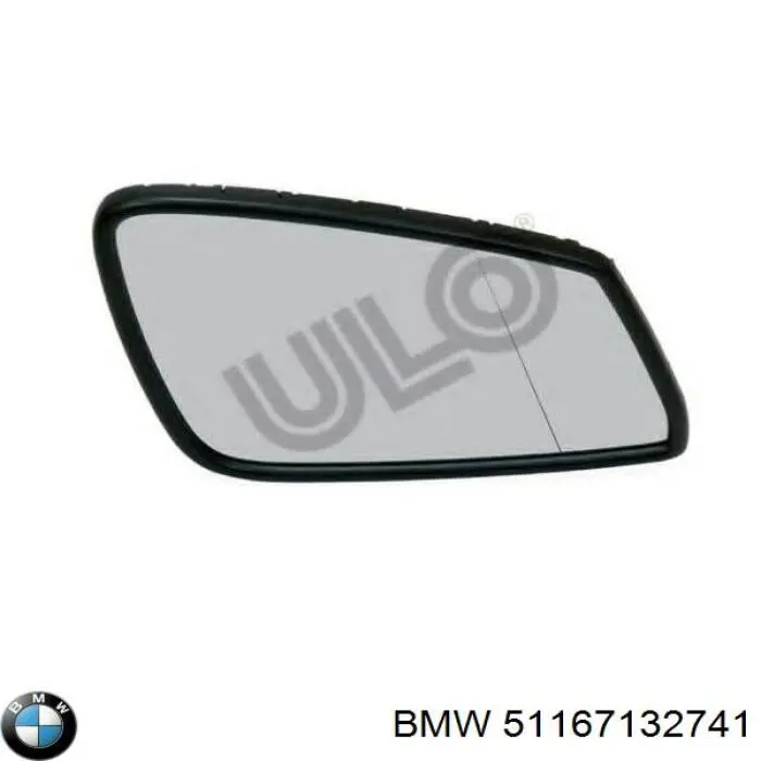 Дзеркальний елемент лівого дзеркала заднього виду BMW 51167132741 ціна, від 49.20 USD