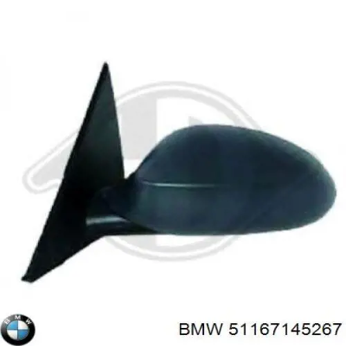 Дзеркальний елемент лівого дзеркала заднього виду BMW 51167145267 ціна, від 12.98 USD