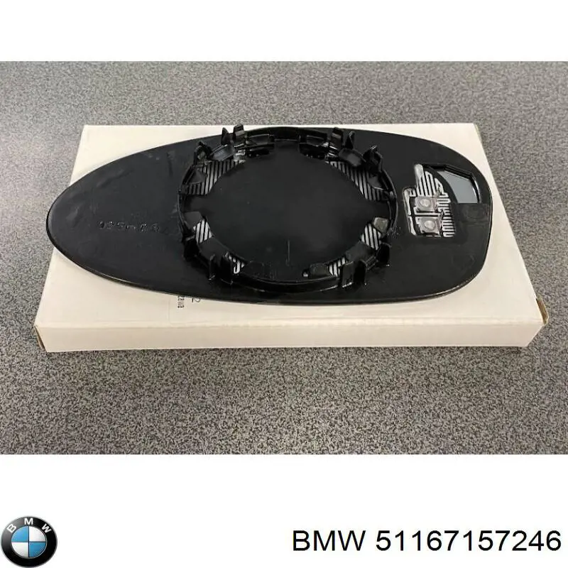 Дзеркальний елемент правого дзеркала заднього виду BMW 51167157246 ціна, від 18.78 USD