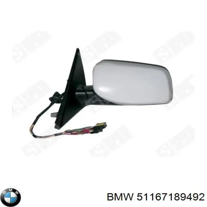 Наружное зеркало с обогревом без стекл.п на BMW 5 E61