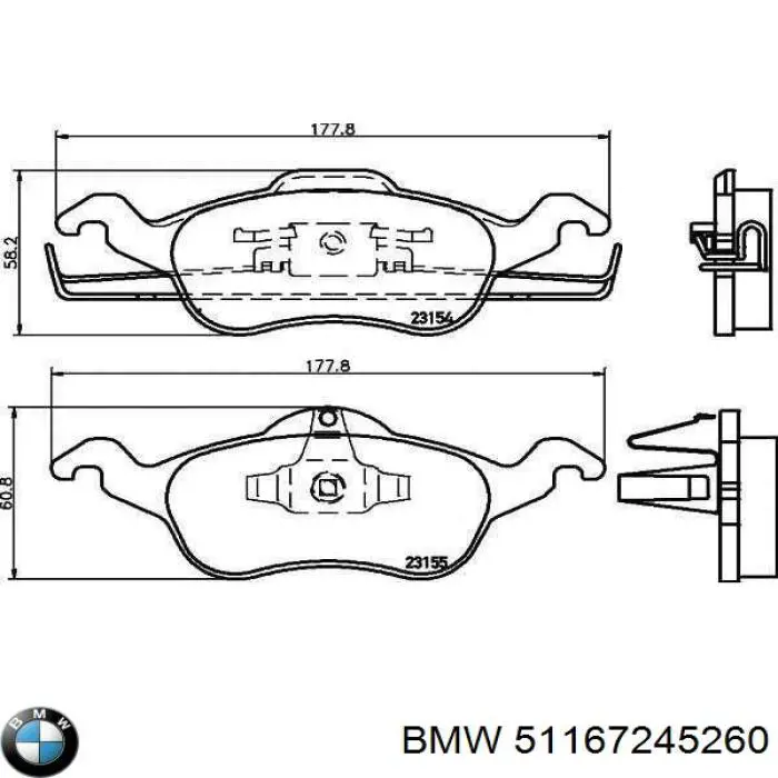 Купити 51167245260 BMW Дзеркало праве