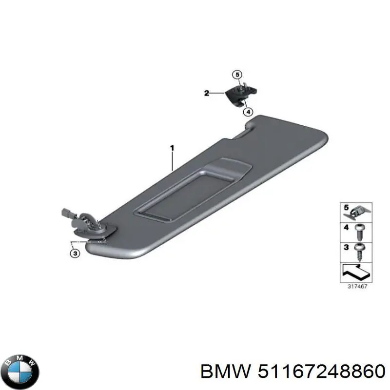 51167248860 BMW Козирок протисонячний